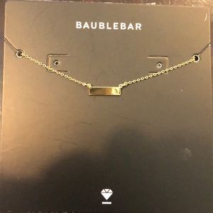 Bauble Bar brick letter A intcial necklace